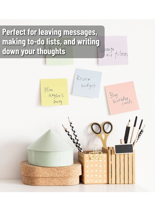 12 Pads Bulk Sticky Notes, Morandi Colors Self-Stick Aesthetic,for Office, School, and Home Organization, 3”x3” - Image 4